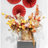Maxbell 2x Chinese New Year Flower Vase Flowerpot Entryway Holiday Home Storage Box Aureate