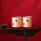 Maxbell 2x Chinese New Year Flower Vase Flowerpot Entryway Holiday Home Storage Box Aureate