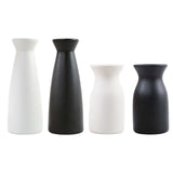 Maxbell Minimalism Dried Flower Vase Ornament Flowers Pot for Table Bedroom Wedding 22cmx8.5cm White
