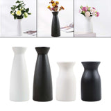 Maxbell Minimalism Dried Flower Vase Ornament Flowers Pot for Table Bedroom Wedding 22cmx8.5cm White