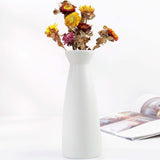 Maxbell Minimalism Dried Flower Vase Ornament Flowers Pot for Table Bedroom Wedding 22cmx8.5cm White