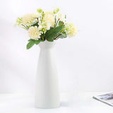 Maxbell Minimalism Dried Flower Vase Ornament Flowers Pot for Table Bedroom Wedding 22cmx8.5cm White