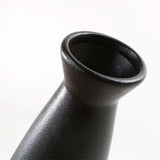 Maxbell Minimalism Dried Flower Vase Ornament Flowers Pot for Table Bedroom Wedding 22cmx8.5cm Black