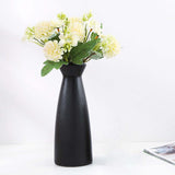 Maxbell Minimalism Dried Flower Vase Ornament Flowers Pot for Table Bedroom Wedding 22cmx8.5cm Black