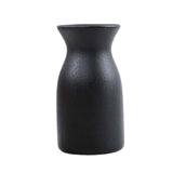 Maxbell Minimalism Dried Flower Vase Ornament Flowers Pot for Table Bedroom Wedding 14cmx7.5cm Black
