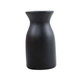 Maxbell Minimalism Dried Flower Vase Ornament Flowers Pot for Table Bedroom Wedding 14cmx7.5cm Black