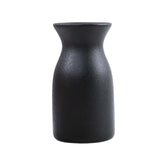 Maxbell Minimalism Dried Flower Vase Ornament Flowers Pot for Table Bedroom Wedding 14cmx7.5cm Black