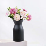 Maxbell Minimalism Dried Flower Vase Ornament Flowers Pot for Table Bedroom Wedding 14cmx7.5cm Black