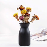 Maxbell Minimalism Dried Flower Vase Ornament Flowers Pot for Table Bedroom Wedding 14cmx7.5cm Black