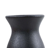 Maxbell Minimalism Dried Flower Vase Ornament Flowers Pot for Table Bedroom Wedding 14cmx7.5cm Black