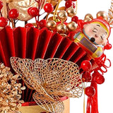 Maxbell Simulation Red Berries Flowerpot Feng Shui Decoration Lightweight Decorative Style C