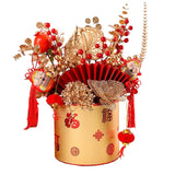 Maxbell Simulation Red Berries Flowerpot Feng Shui Decoration Lightweight Decorative Style C