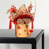 Maxbell Simulation Red Berries Flowerpot Feng Shui Decoration Lightweight Decorative Style C