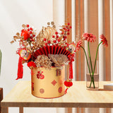 Maxbell Simulation Red Berries Flowerpot Feng Shui Decoration Lightweight Decorative Style C