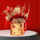 Maxbell Simulation Red Berries Flowerpot Feng Shui Decoration Lightweight Decorative Style C