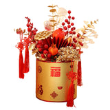 Maxbell Simulation Red Berries Flowerpot Feng Shui Decoration Lightweight Decorative Style D