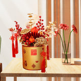 Maxbell Simulation Red Berries Flowerpot Feng Shui Decoration Lightweight Decorative Style D