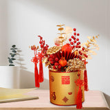 Maxbell Simulation Red Berries Flowerpot Feng Shui Decoration Lightweight Decorative Style D