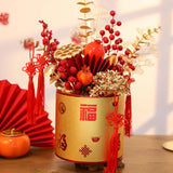 Maxbell Simulation Red Berries Flowerpot Feng Shui Decoration Lightweight Decorative Style D