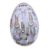 Maxbell 6Pcs Metal Easter Egg Candy Tin Bunny Rabbit Eggshell for Home Decoration