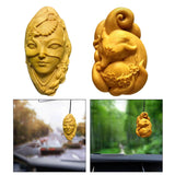 Maxbell Mini Wood Carving Figurine Auto Interior Decoration Art Craft Sculpture Style A