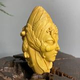 Maxbell Mini Wood Carving Figurine Auto Interior Decoration Art Craft Sculpture Style A