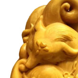 Maxbell Mini Wood Carving Figurine Auto Interior Decoration Art Craft Sculpture Style B