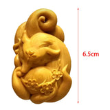 Maxbell Mini Wood Carving Figurine Auto Interior Decoration Art Craft Sculpture Style B