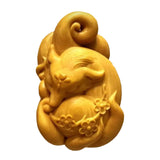 Maxbell Mini Wood Carving Figurine Auto Interior Decoration Art Craft Sculpture Style B