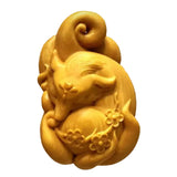 Maxbell Mini Wood Carving Figurine Auto Interior Decoration Art Craft Sculpture Style B