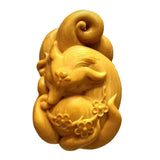 Maxbell Mini Wood Carving Figurine Auto Interior Decoration Art Craft Sculpture Style B