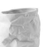 Maxbell Nordic Style Ceramic Flower Vase Modern Art for Home Desktop Decoration White 17.5cmx20.5cm