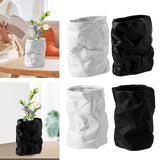 Maxbell Nordic Style Ceramic Flower Vase Modern Art for Home Desktop Decoration White 17.5cmx20.5cm