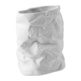 Maxbell Nordic Style Ceramic Flower Vase Modern Art for Home Desktop Decoration White 17.5cmx20.5cm