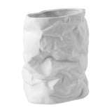 Maxbell Nordic Style Ceramic Flower Vase Modern Art for Home Desktop Decoration White 17.5cmx20.5cm