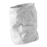 Maxbell Nordic Style Ceramic Flower Vase Modern Art for Home Desktop Decoration White 17.5cmx20.5cm