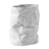 Maxbell Nordic Style Ceramic Flower Vase Modern Art for Home Desktop Decoration White 17.5cmx20.5cm