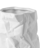 Maxbell Nordic Style Ceramic Flower Vase Modern Art for Home Desktop Decoration White 16cmx22.5cm