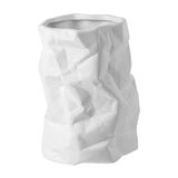 Maxbell Nordic Style Ceramic Flower Vase Modern Art for Home Desktop Decoration White 16cmx22.5cm