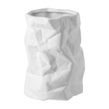 Maxbell Nordic Style Ceramic Flower Vase Modern Art for Home Desktop Decoration White 16cmx22.5cm