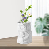 Maxbell Nordic Style Ceramic Flower Vase Modern Art for Home Desktop Decoration White 16cmx22.5cm