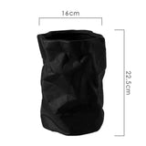 Maxbell Nordic Style Ceramic Flower Vase Modern Art for Home Desktop Decoration Black 16cmx22.5cm