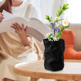 Maxbell Nordic Style Ceramic Flower Vase Modern Art for Home Desktop Decoration Black 16cmx22.5cm