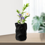 Maxbell Nordic Style Ceramic Flower Vase Modern Art for Home Desktop Decoration Black 16cmx22.5cm