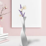 Maxbell Flower Vase Floral Arrangement Decorative for Office Wedding Bookshelf White