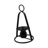 Maxbell Iron Portable Candle Holder for Household Tabletop Display Dining Table Black