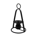 Maxbell Iron Portable Candle Holder for Household Tabletop Display Dining Table Black