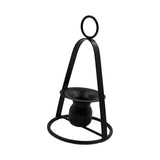 Maxbell Iron Portable Candle Holder for Household Tabletop Display Dining Table Black