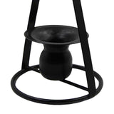 Maxbell Iron Portable Candle Holder for Household Tabletop Display Dining Table Black