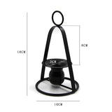 Maxbell Iron Portable Candle Holder for Household Tabletop Display Dining Table Black